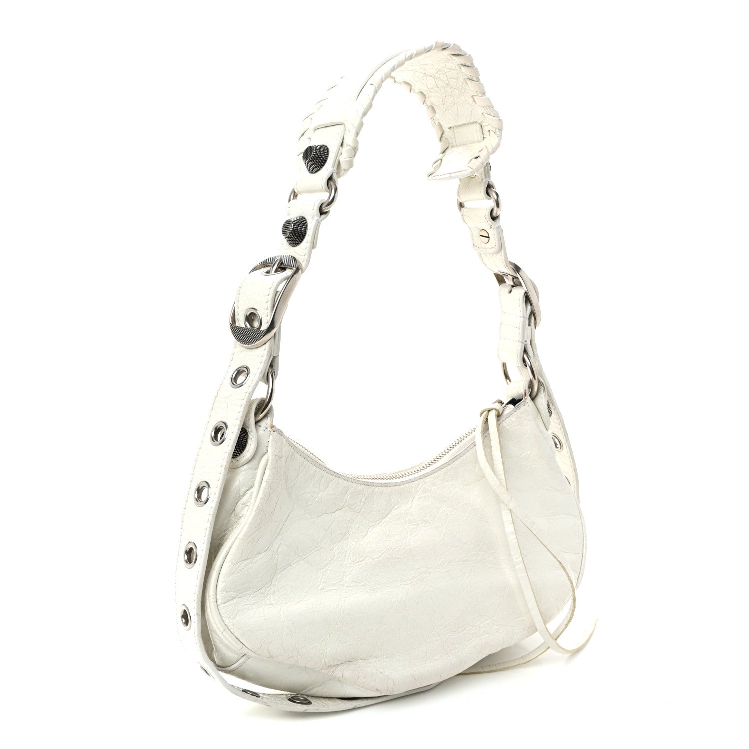Balenciaga Agneau Arena Le Cagole Shoulder Bag XS Optic White 4 of 12