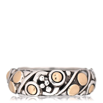 John Hardy Sterling Silver 18K Yellow Gold Jaisalmer Dot Band Ring 52 6 3 of 4