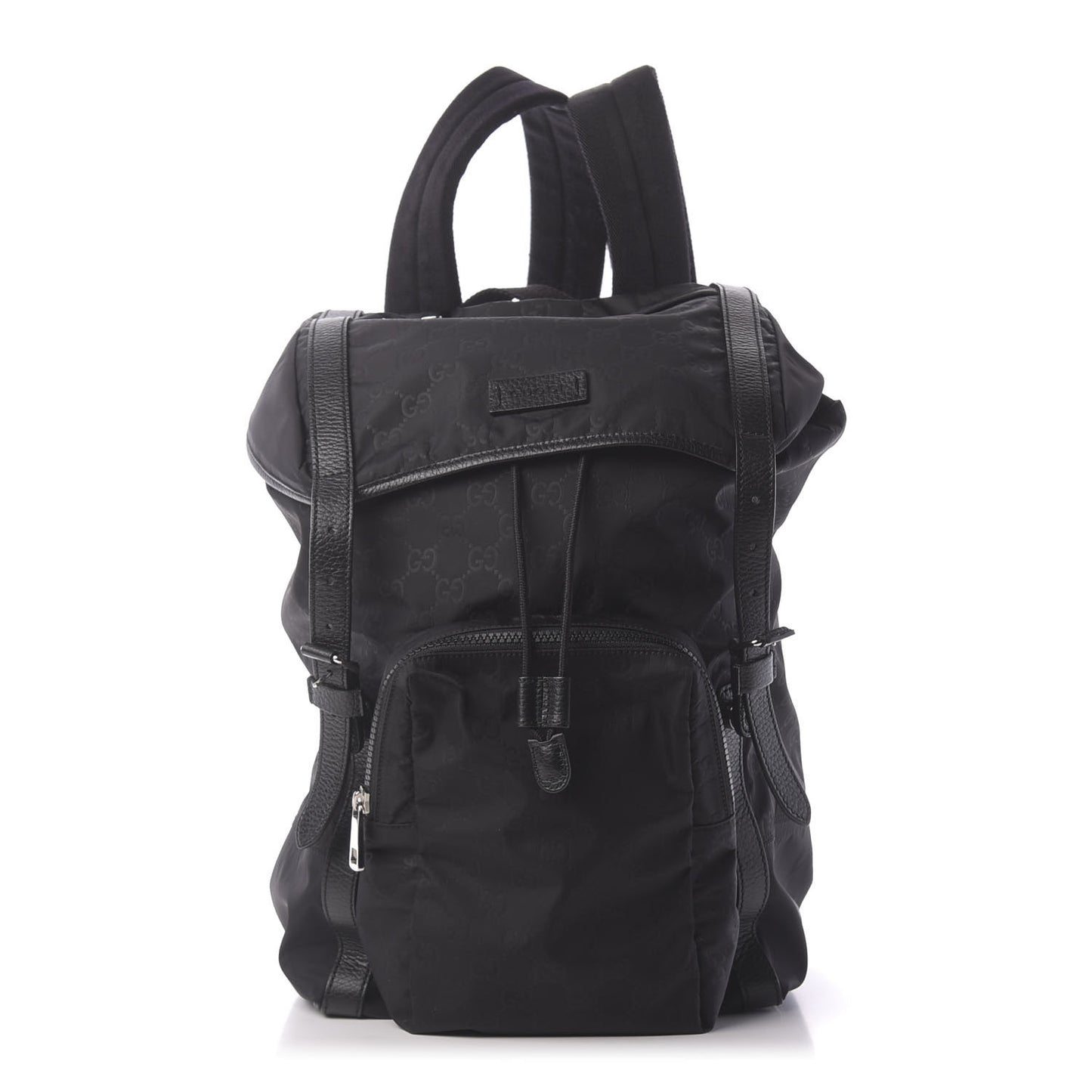 Nylon Monogram Medium Light Double Buckle Backpack Black