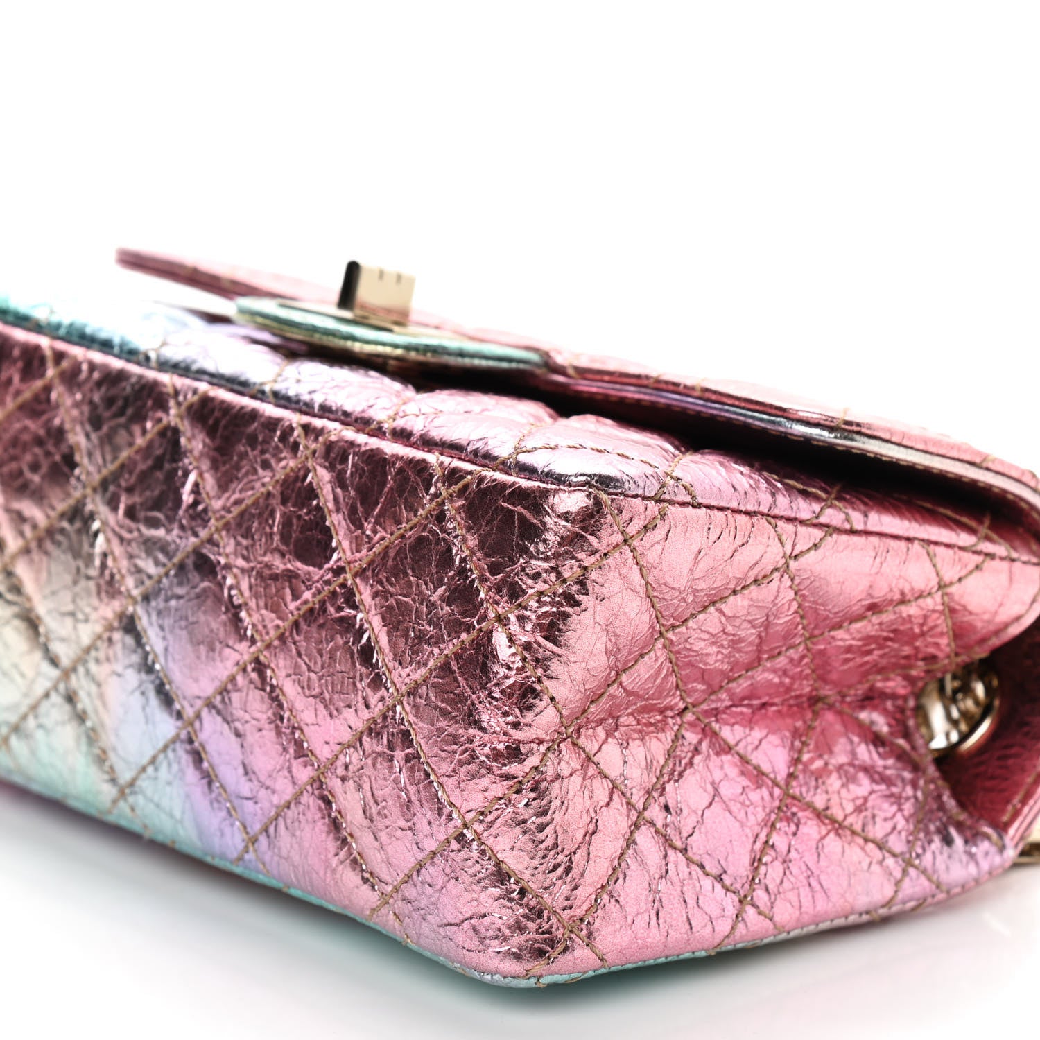 Chanel Metallic Goatskin Quilted Mini 2.55 Reissue Flap Multicolor 9 of 9