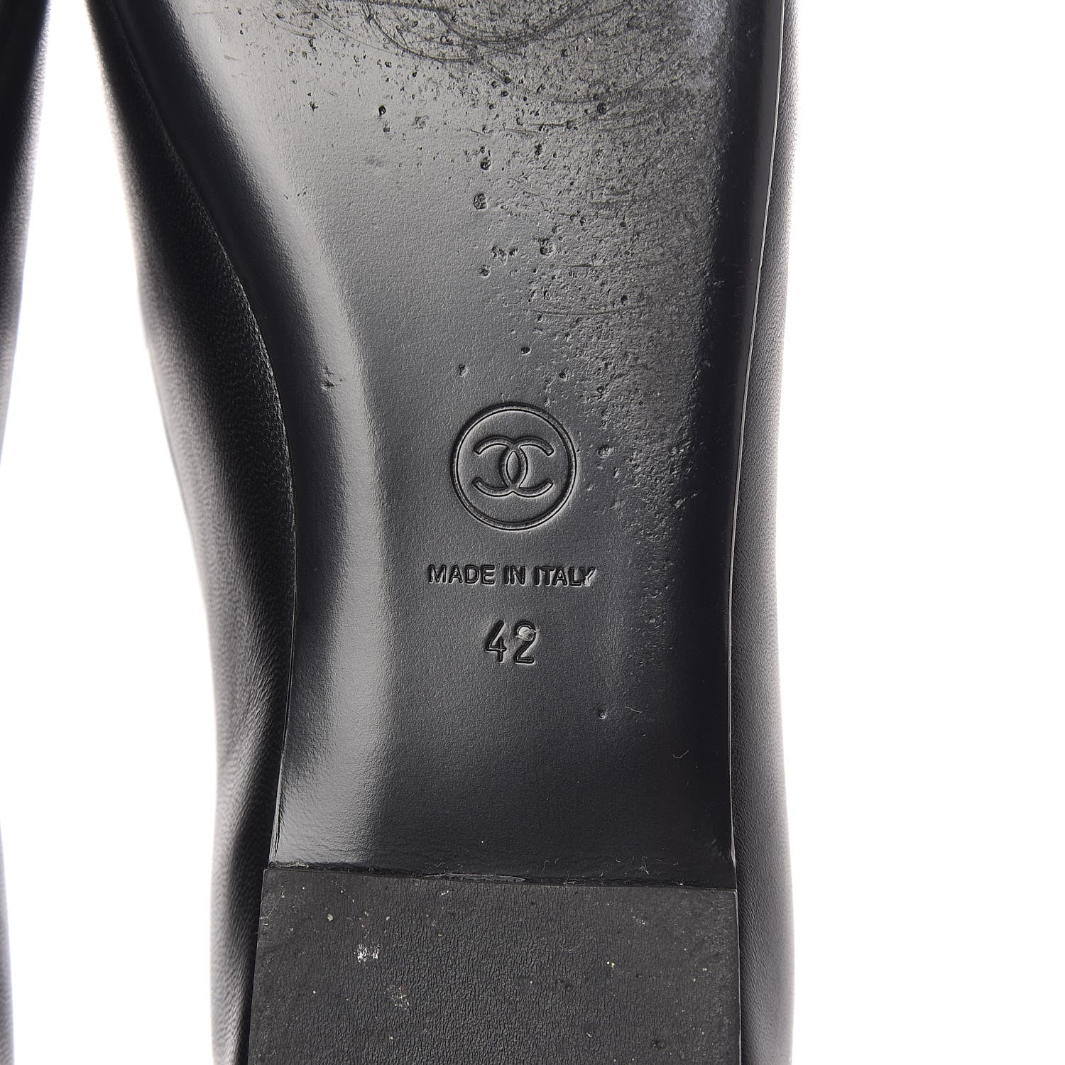 Chanel Enamel Pearl Crystal Lambskin Womens CC Mocassin Loafers 42 Black 13 of 15