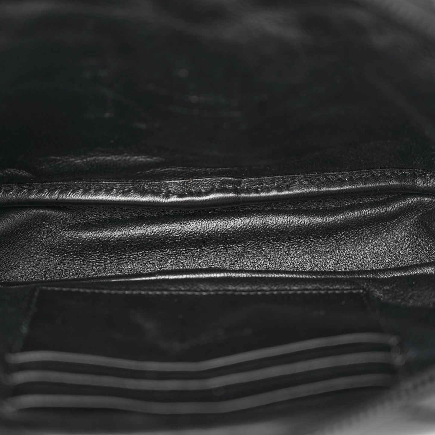 Patent Calfskin Matelasse Monogram Mini Lou Camera Bag Black