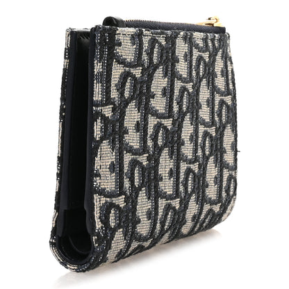 Christian Dior Oblique Bow Dahlia Wallet Blue 3 of 8