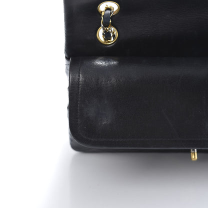 Chanel Lambskin Quilted Medium Double Flap Black 14 of 19