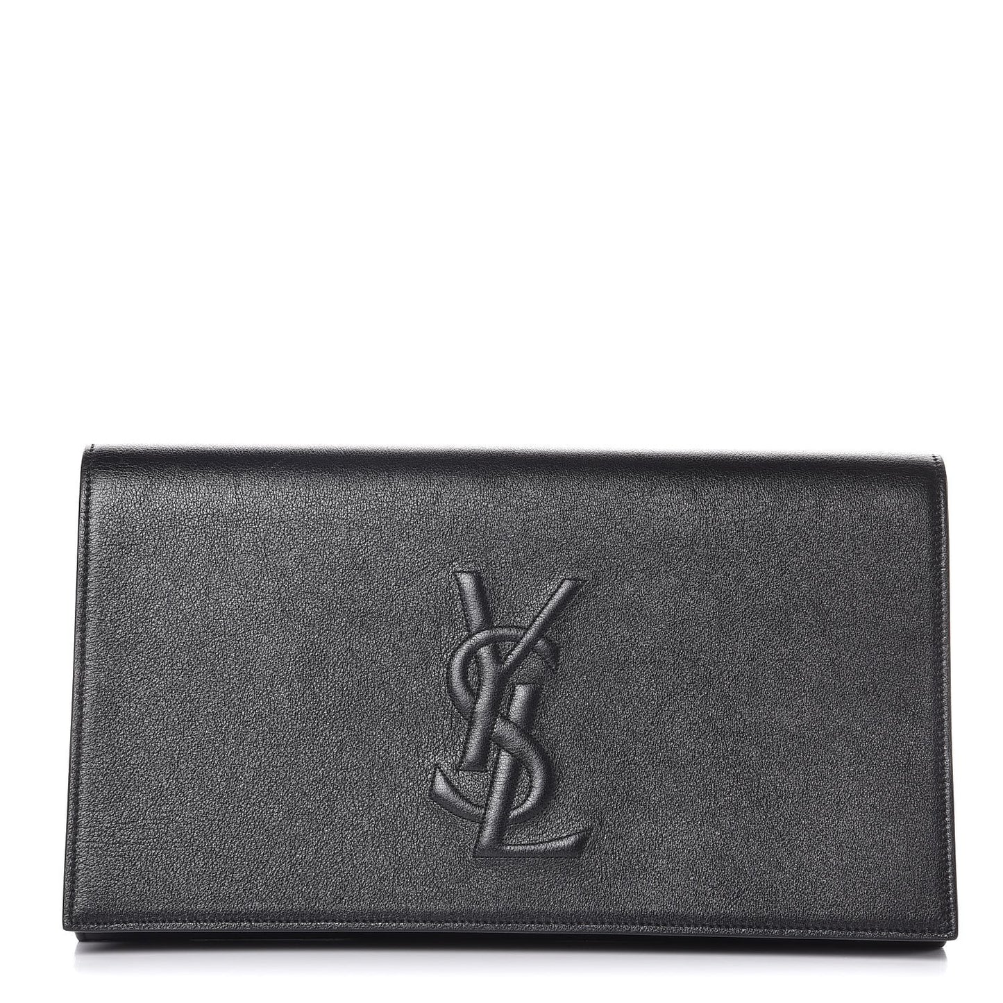 Calfskin Monogram Large Belle De Jour Clutch Black