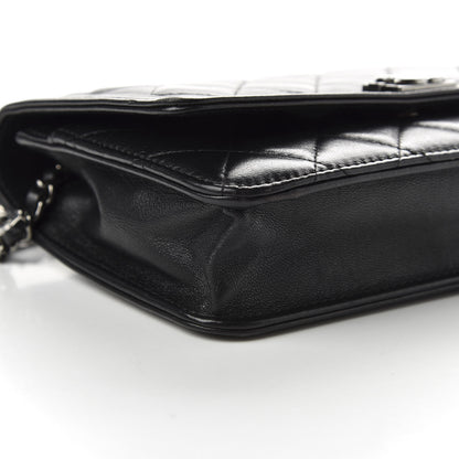 Chanel Lambskin Quilted Boy Wallet On Chain WOC Black 8 of 11