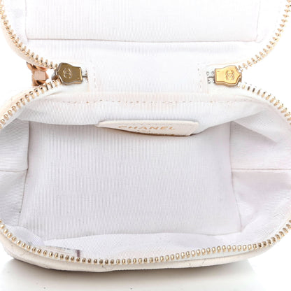 Chanel Caviar Quilted Mini Top Handle Vanity With Chain White 4 of 4