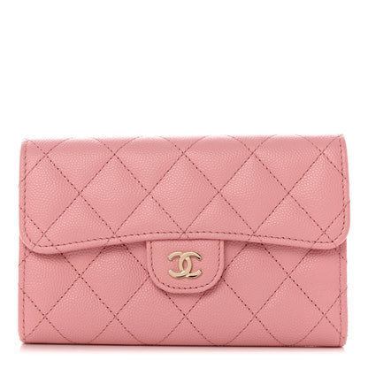Chanel Caviar Quilted Medium Flap Wallet Pink 1 of 9