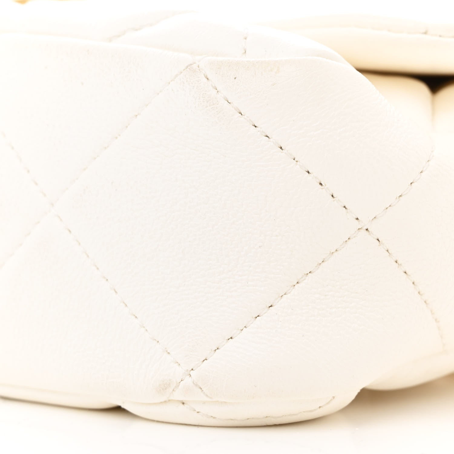 Chanel Lambskin Plexiglass Quilted Coco Love Flap White 10 of 12