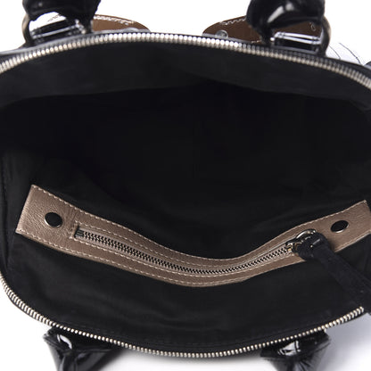 Chloe Patent Calfskin Quilted Large Bay Tote Black 4 of 9