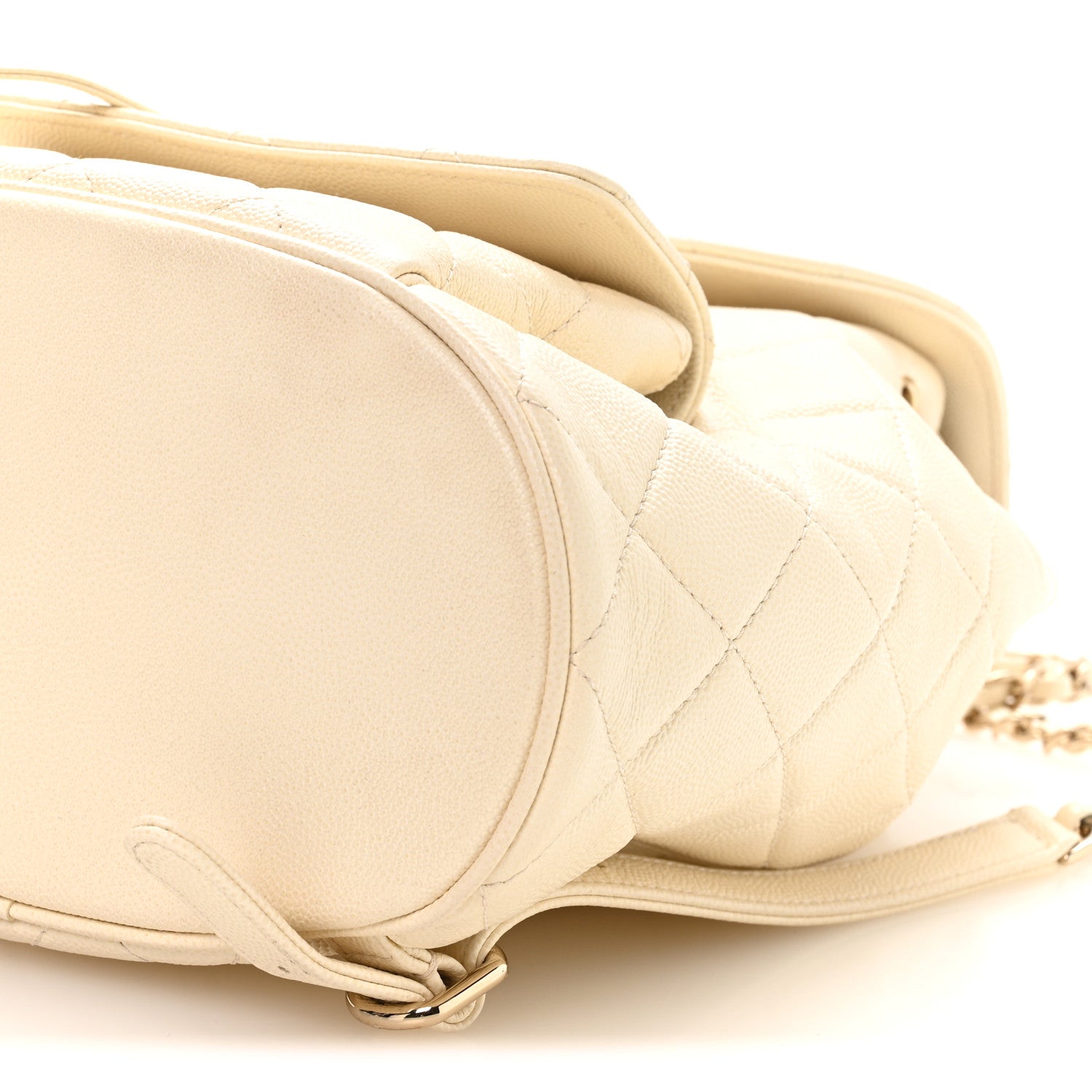 Chanel Caviar Quilted Backpack Bag White 10 of 10