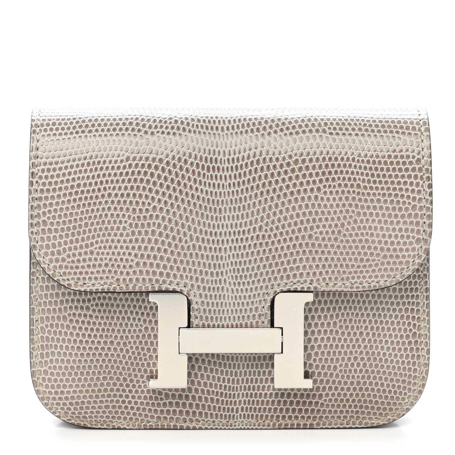 Hermes Lizard Constance Slim Wallet Ficelle 1 of 11