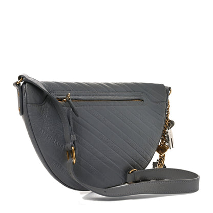 Balenciaga Shiny Goatskin Allover Logo Embossed XS Souvenir Belt Bag Gris 3 of 10