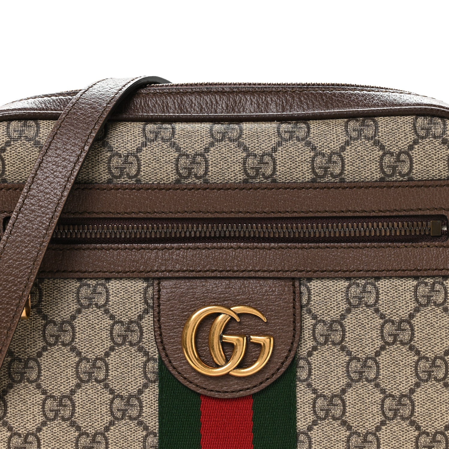 Gucci GG Supreme Monogram Web Small Ophidia Messenger Bag Brown 8 of 11
