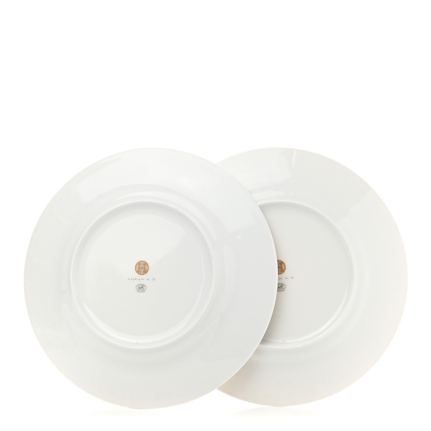 Hermes Porcelain Mosaique Au 24 Gold Dinner Plate Set of 2 4 of 7