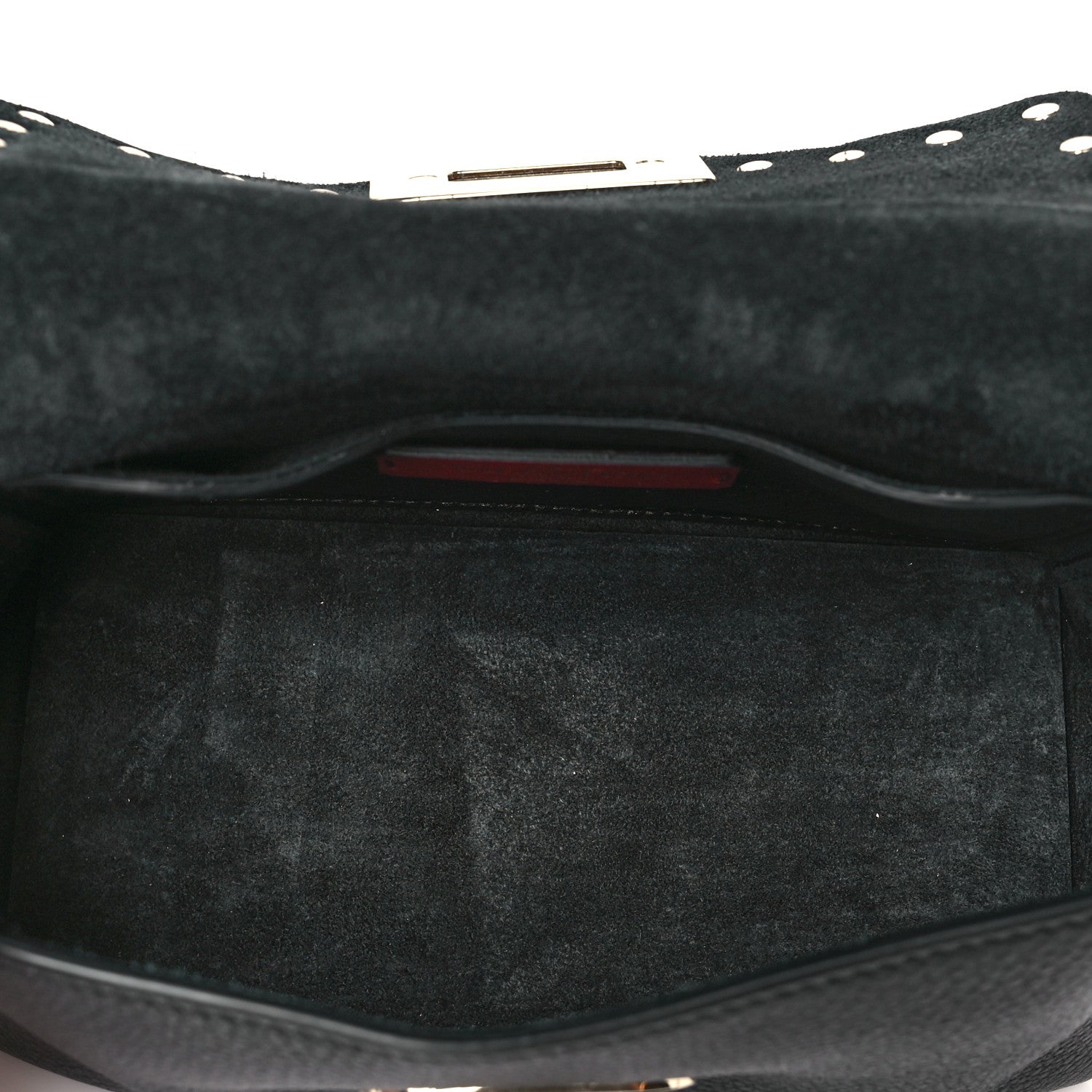 Valentino Garavani Pebbled Calfskin Mini Rockstud Crossbody Bag Black 5 of 9