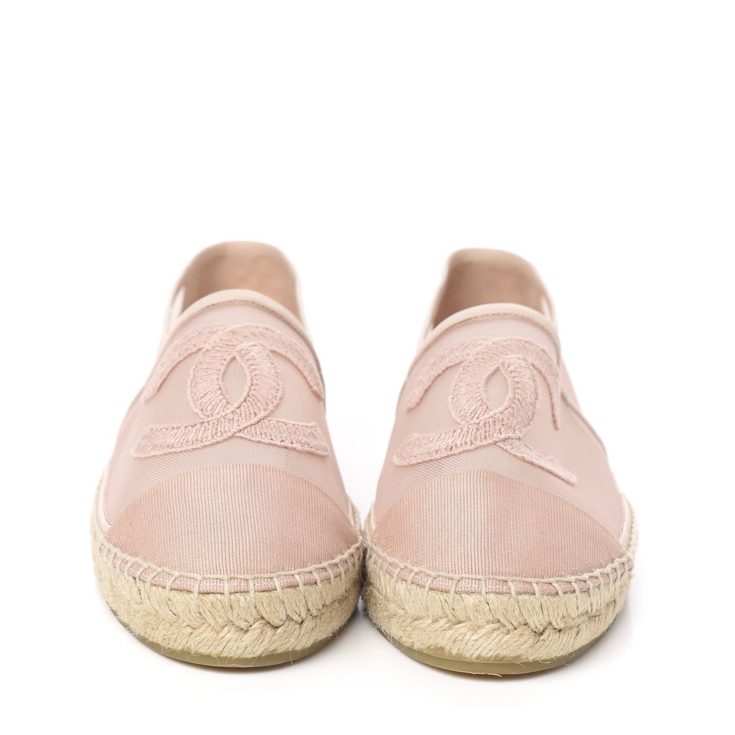 Chanel Mesh Grosgrain CC Espadrilles 42 Pink 2 of 10
