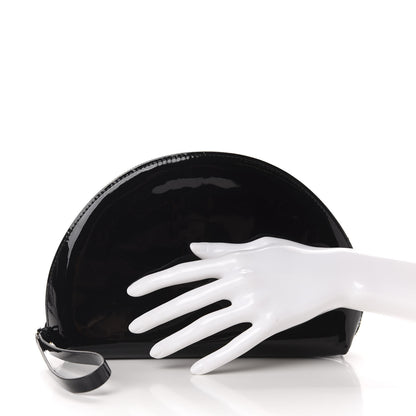 Mansur Gavriel Patent Calfskin Mini Moon Clutch Black 2 of 6