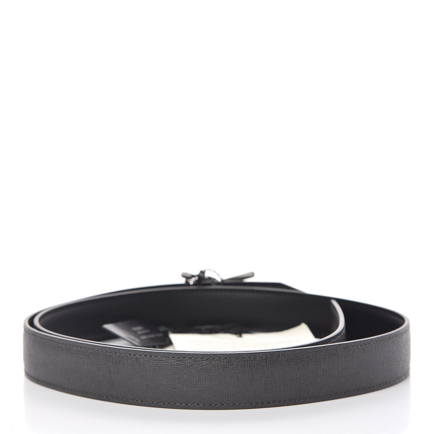 Vitello Liberty No Words Faces Reversible Belt 105 42 Black Asfalto