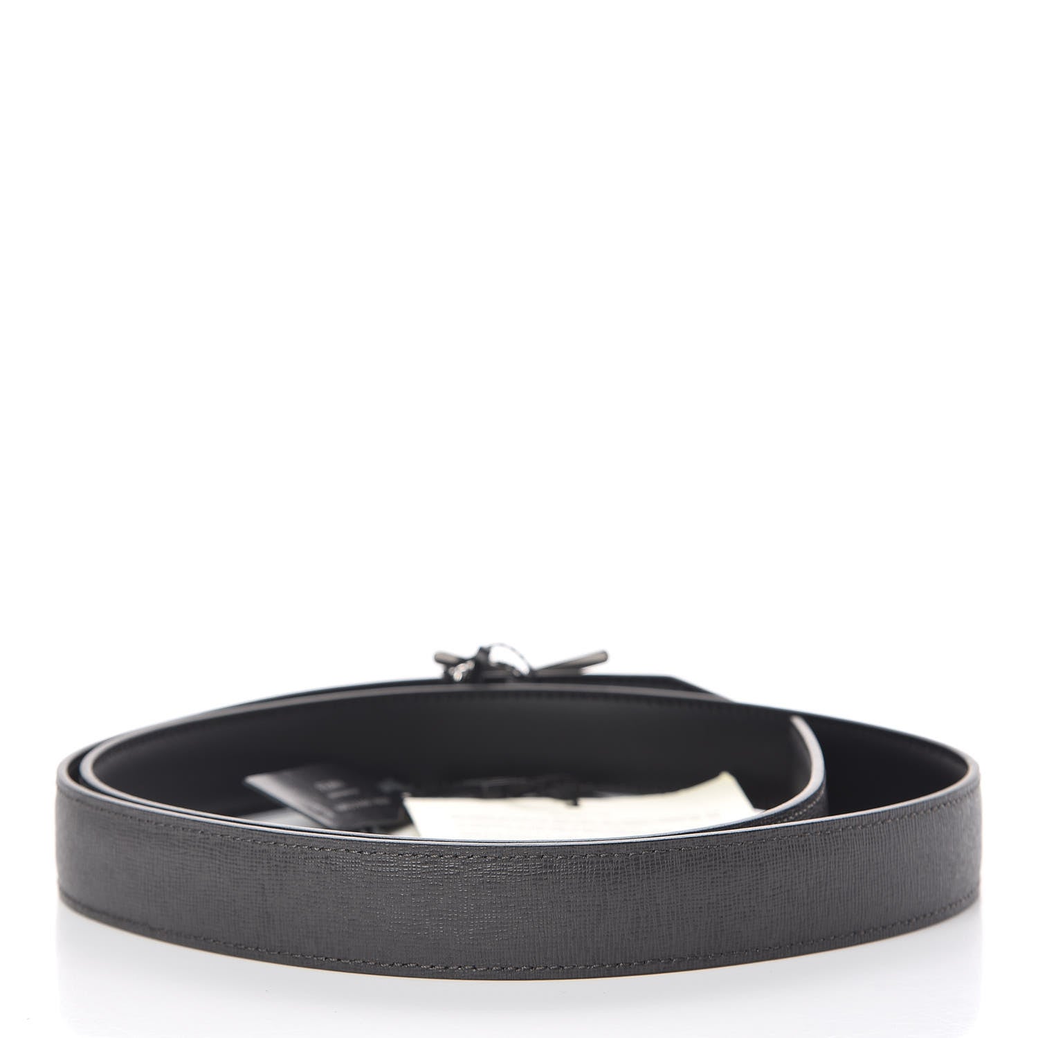 Fendi Vitello Liberty No Words Faces Reversible Belt 105 42 Black Asfalto 3 of 6