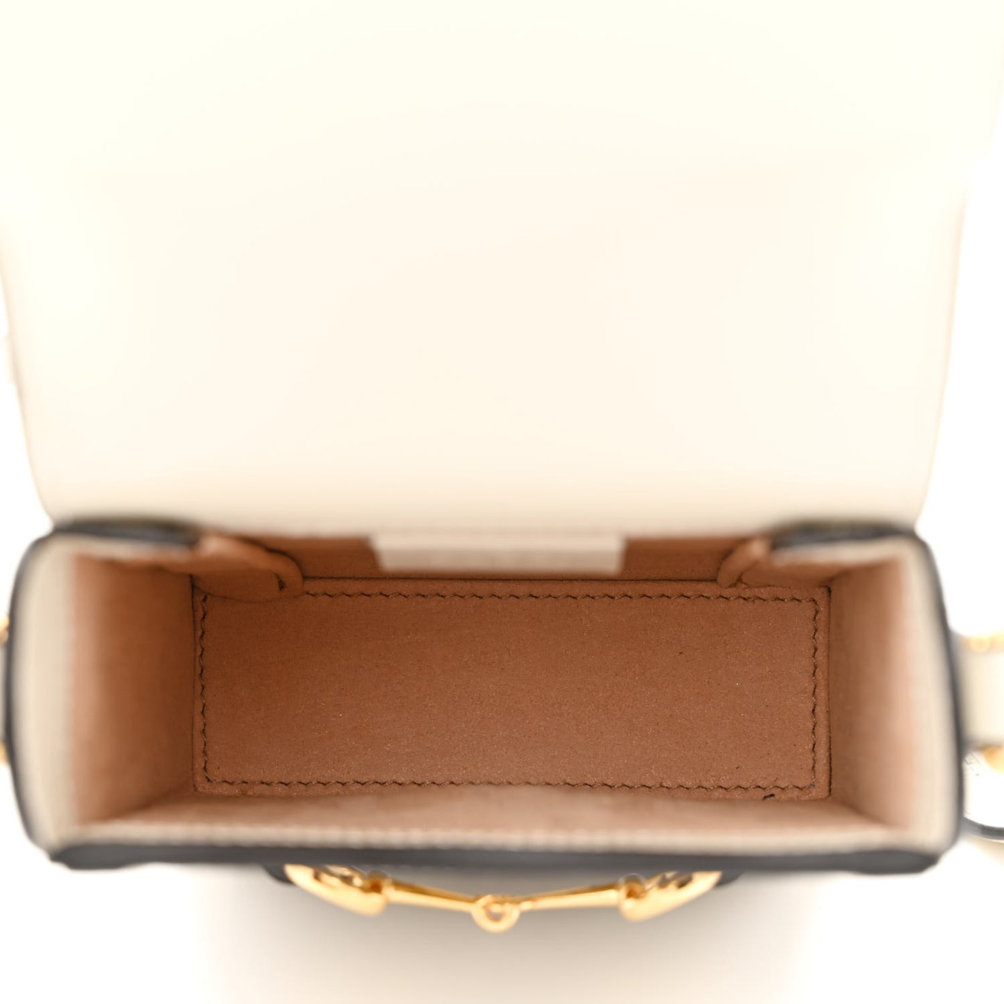 GG Supreme Monogram Azalea Calfskin Mini Horsebit 1955 Crossbody Bag Beige Ebony Mystic White