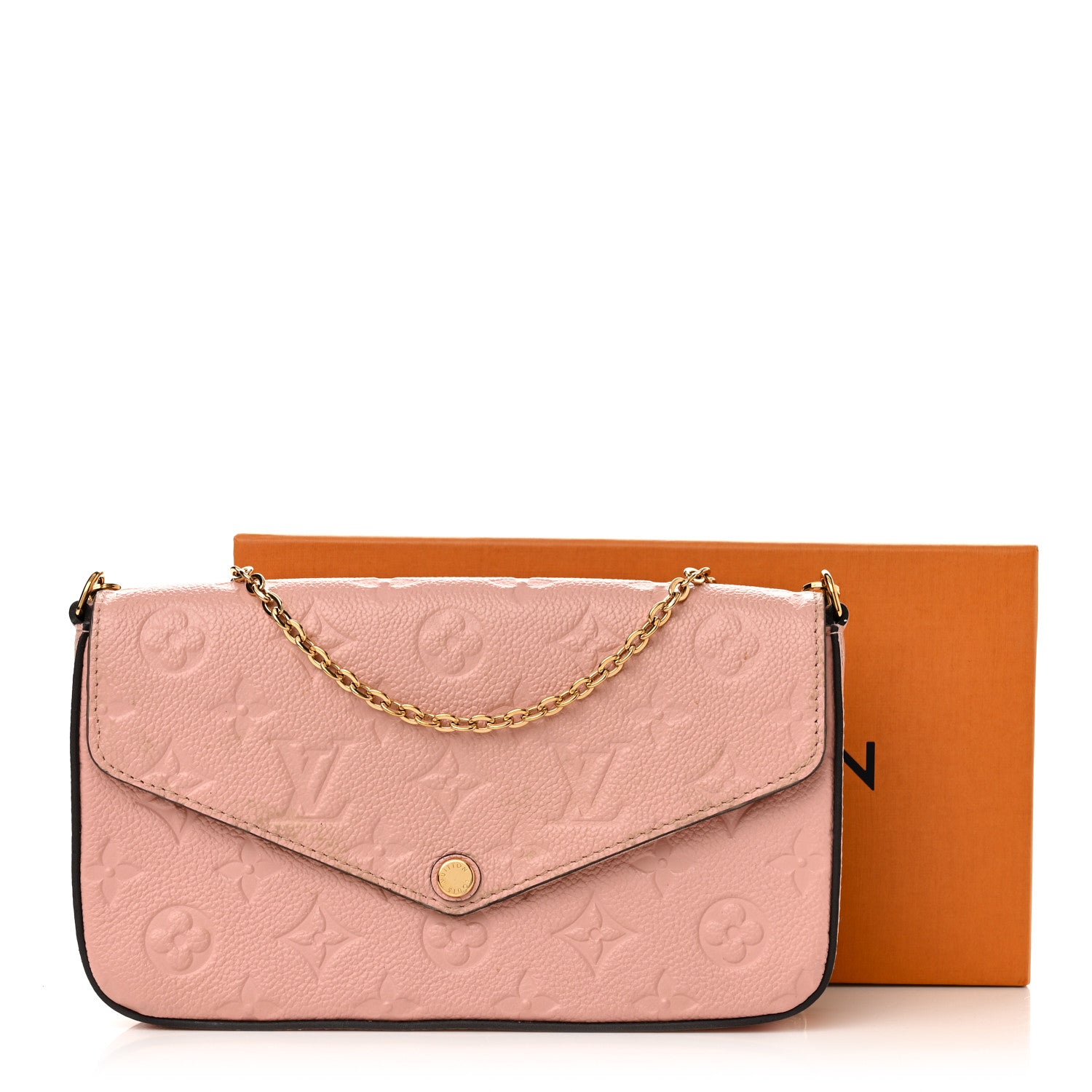 Louis Vuitton Empreinte Pochette Felicie Chain Wallet Rose Poudre 12 of 12