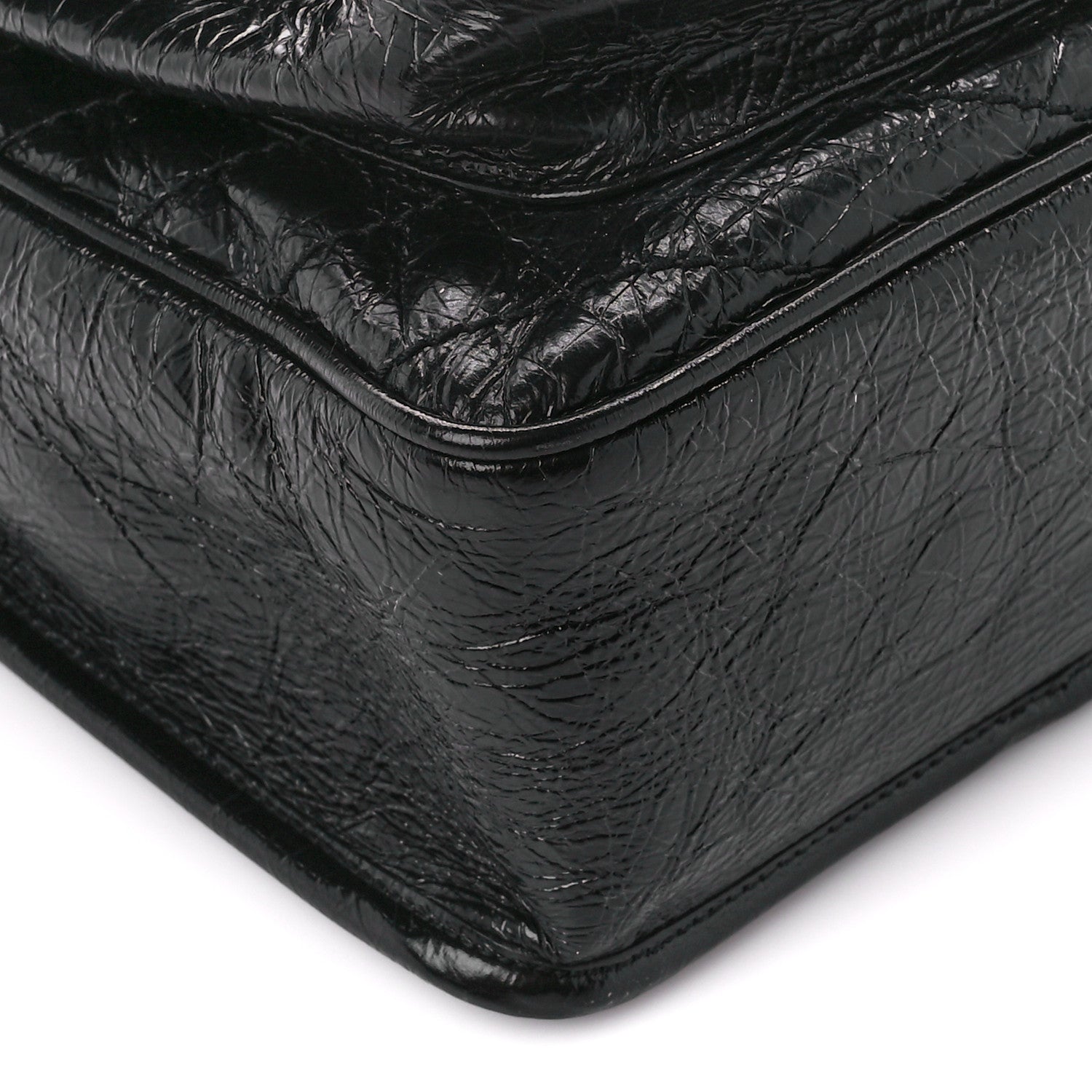 Saint Laurent Crinkled Calfskin Matelasse Monogram Medium Niki Chain Satchel Black 10 of 11