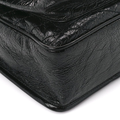 Saint Laurent Crinkled Calfskin Matelasse Monogram Medium Niki Chain Satchel Black 10 of 11