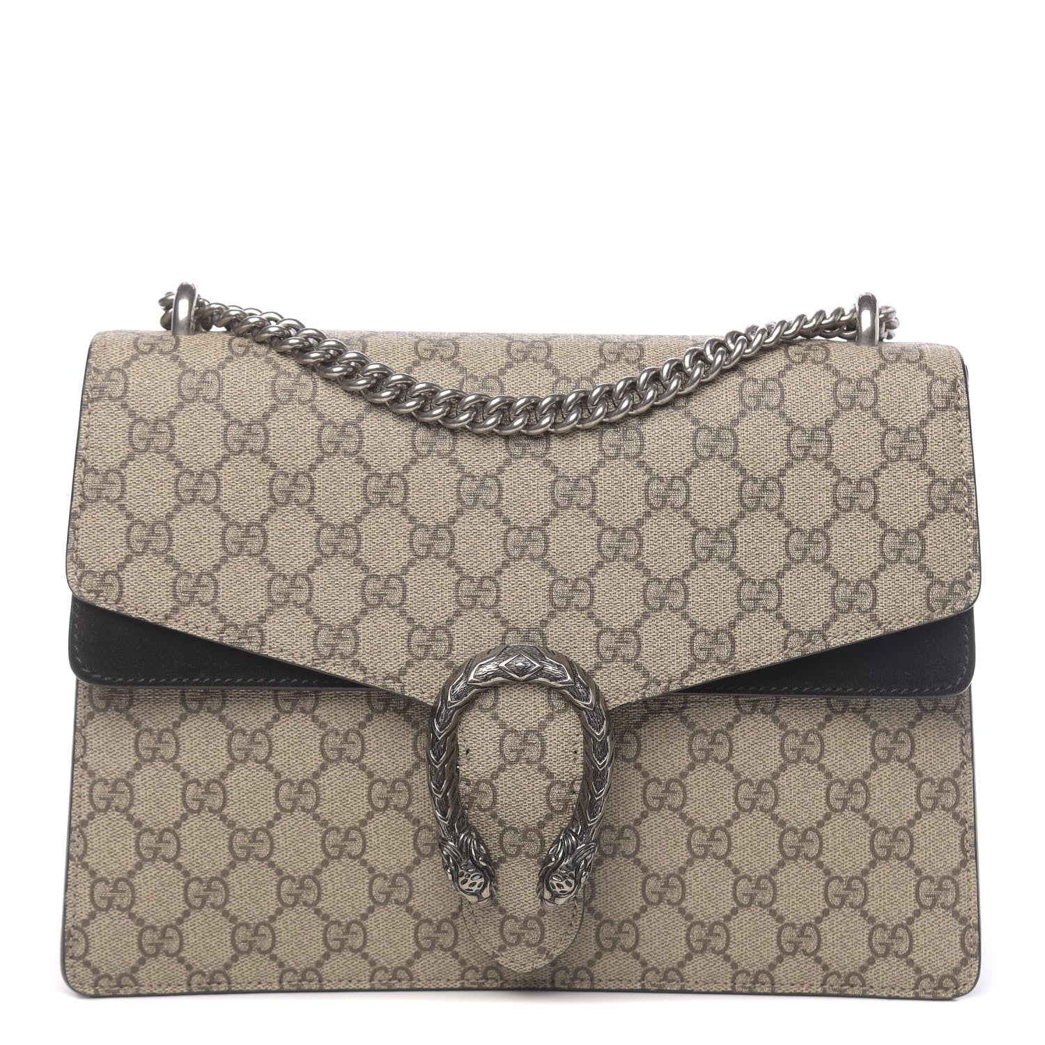 Gucci GG Supreme Monogram Medium Dionysus Shoulder Bag Black 1 of 10