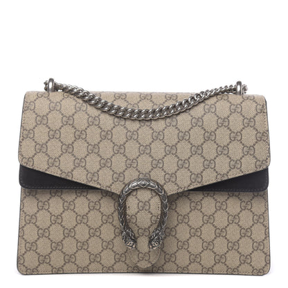 Gucci GG Supreme Monogram Medium Dionysus Shoulder Bag Black 1 of 10