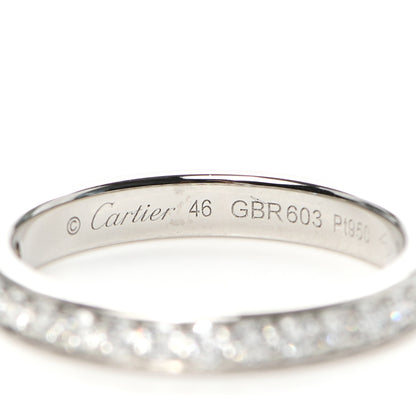 Cartier Platinum Diamond 1895 Wedding Band Ring 46 3.75 4 of 5