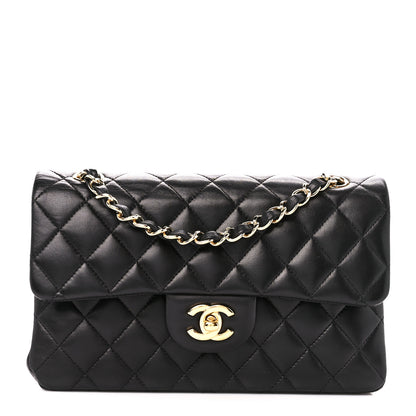 Chanel Lambskin Quilted Small Double Flap Black 1 of 12