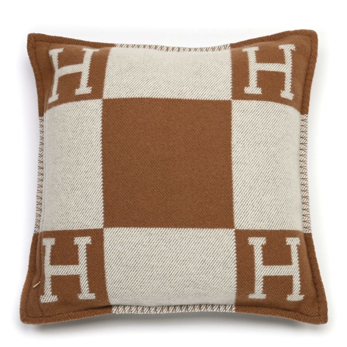 Wool Cashmere Avalon Pillow PM Ecru Camel
