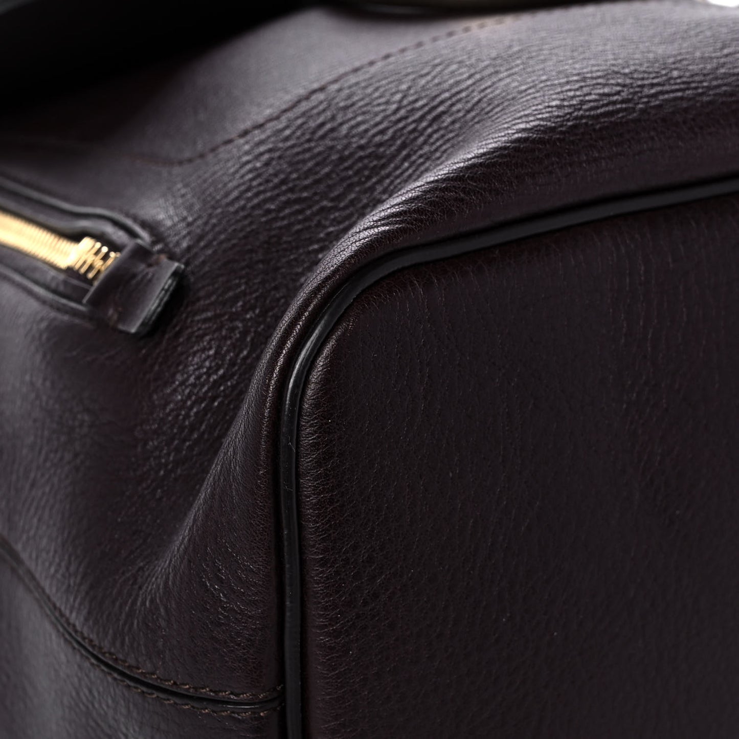 Suede Calfskin Small Faye Backpack Carbon Brown