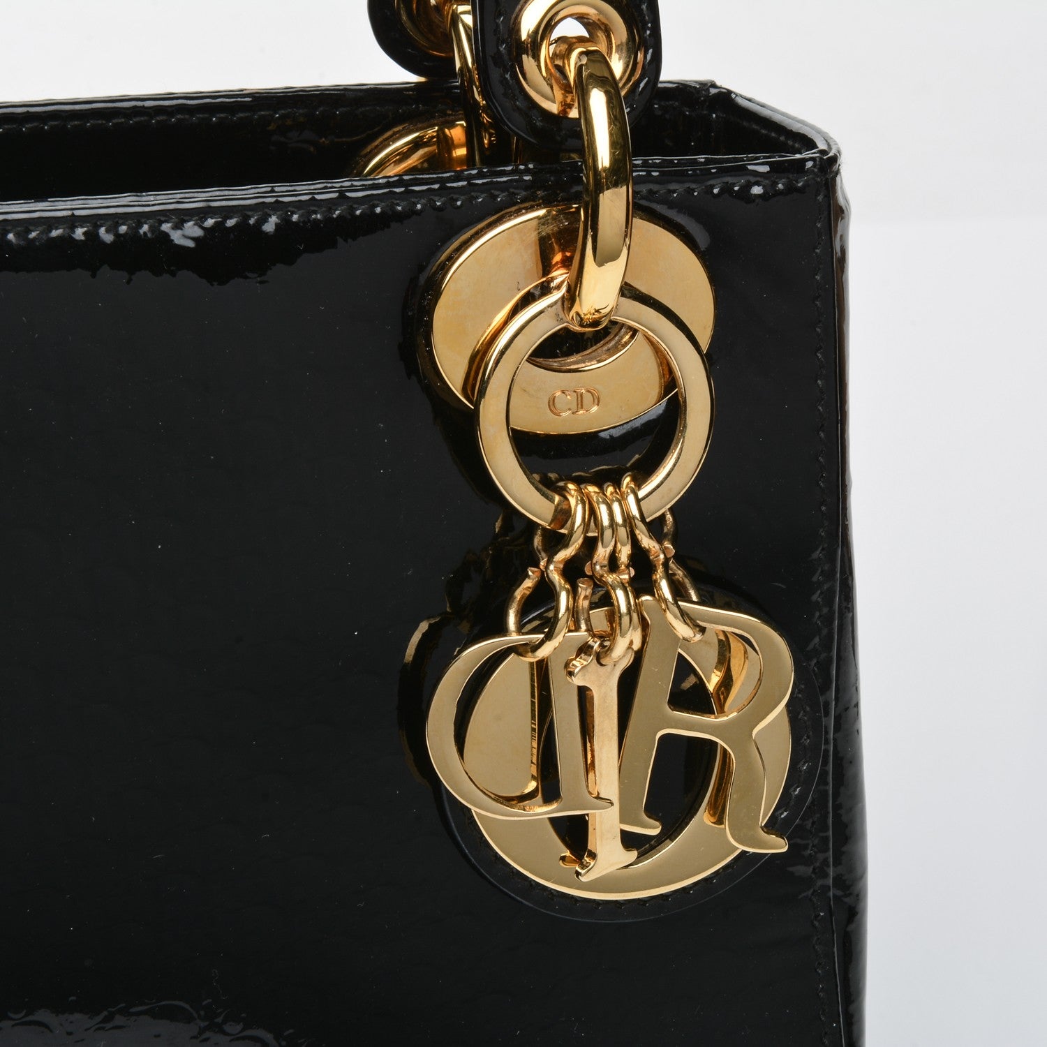 Christian Dior Patent Mini Lady Dior Black 6 of 7
