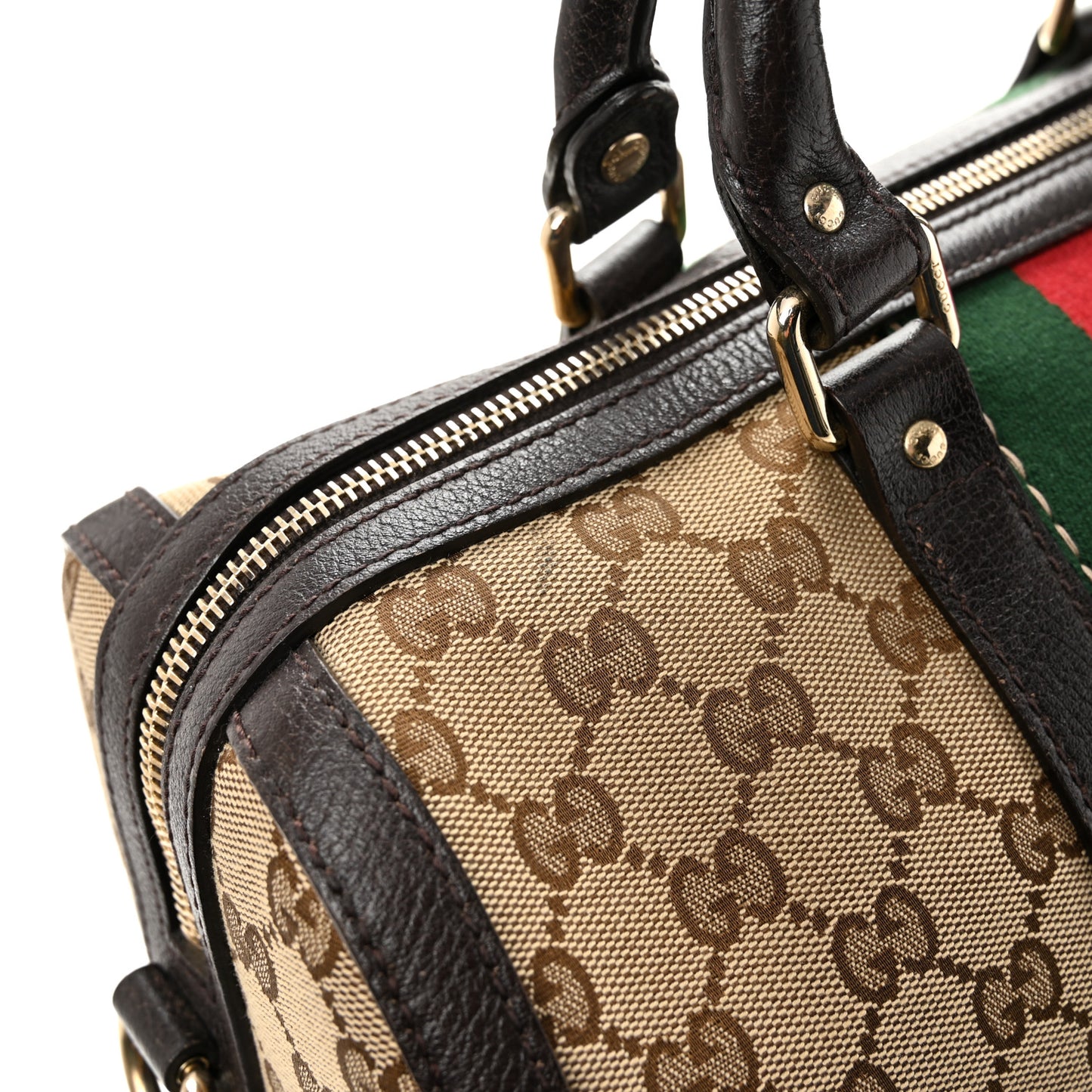 Monogram Vintage Web Medium Webby Bee Boston Dark Brown
