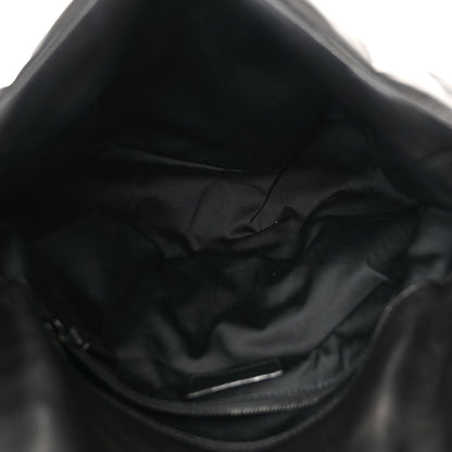 Saint Laurent Lambskin Quilted Monogram Monochrome Medium Loulou Puffer Chain Satchel Black 5 of 10