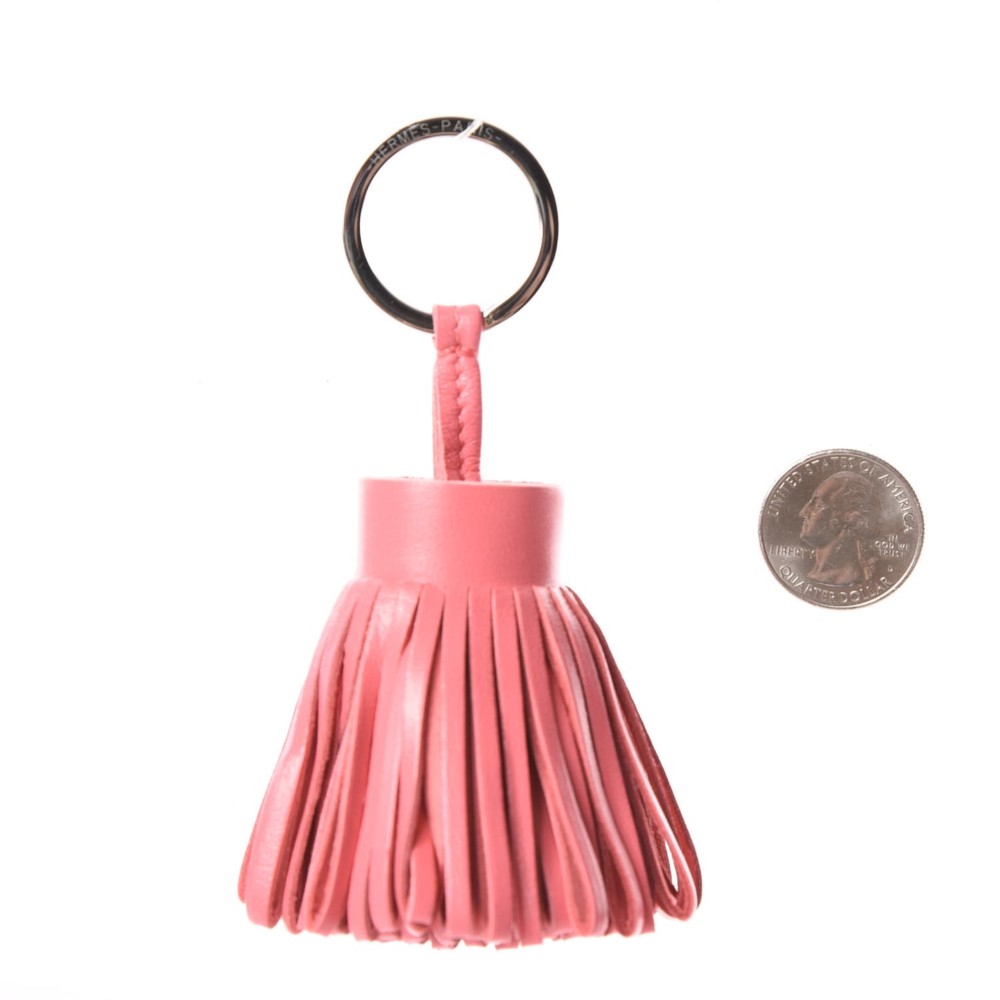 Lambskin Carmen Tassel Key Holder Rose Azalee