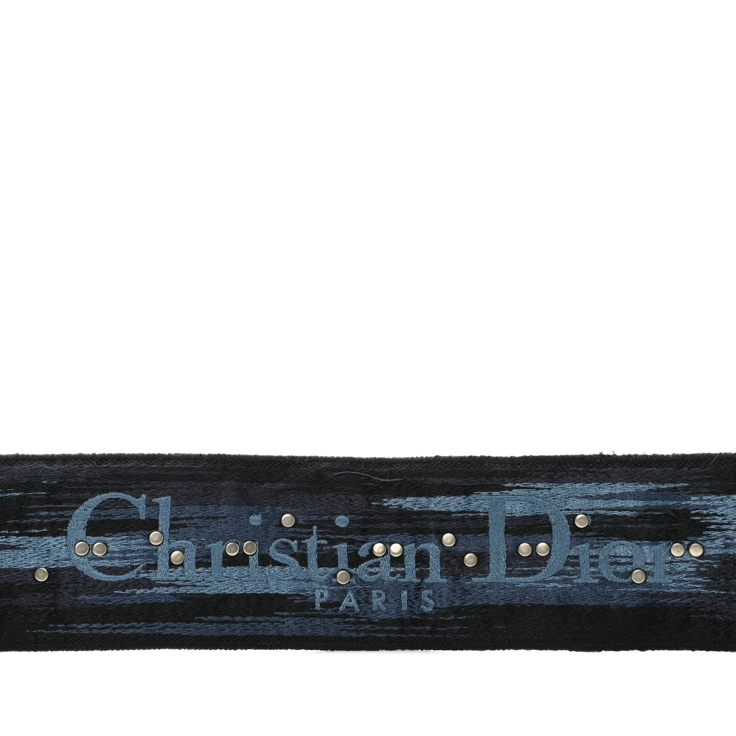 Christian Dior Canvas Embroidered Studded KaleiDiorscopic Adjustable Shoulder Strap Blue 3 of 4