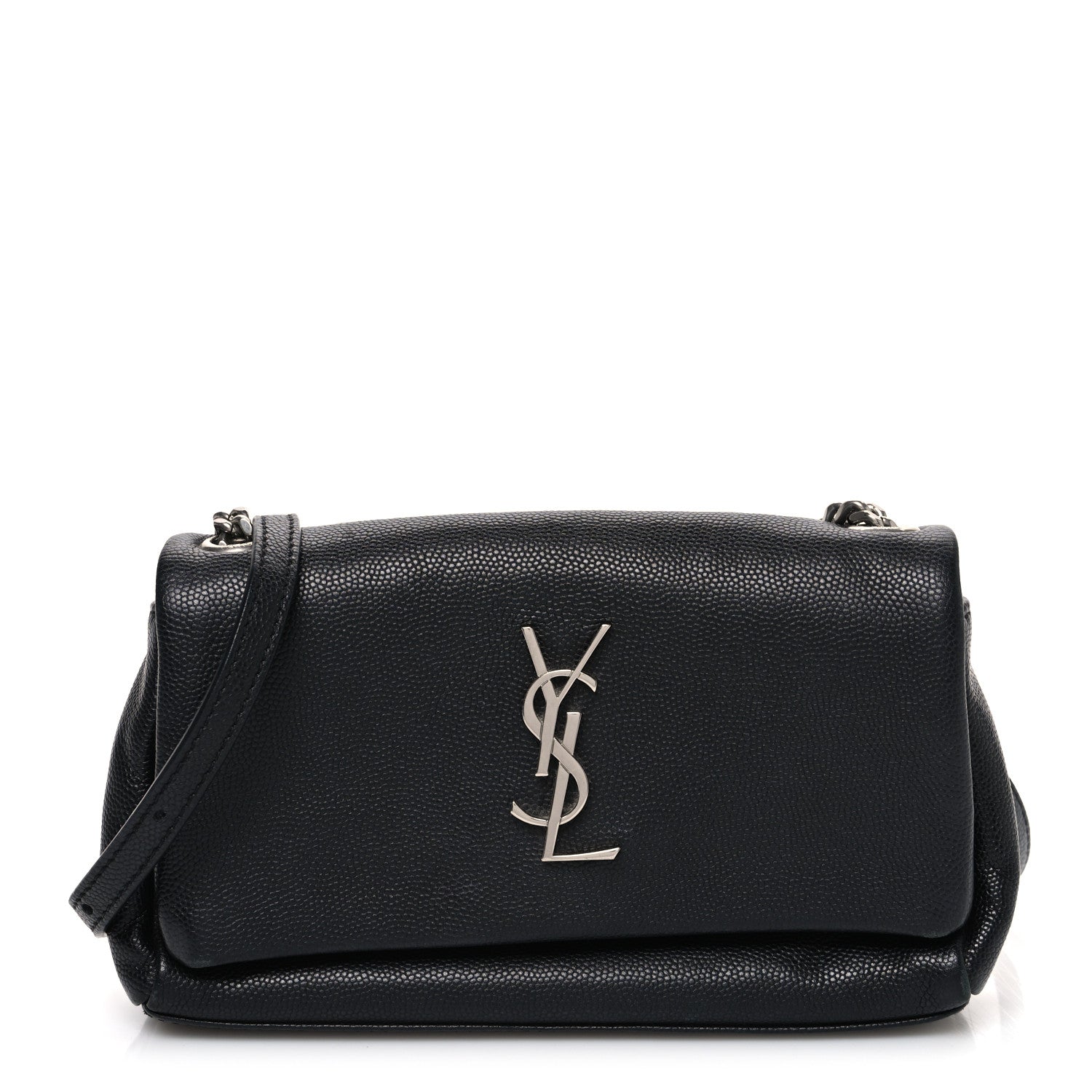 Saint Laurent Grain De Poudre Monogram Toy West Hollywood Fold-Over Bag Black 1 of 10
