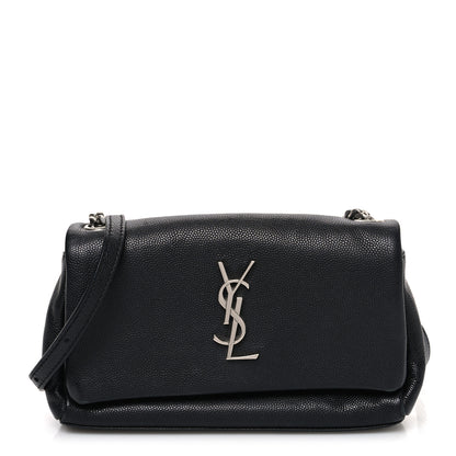Saint Laurent Grain De Poudre Monogram Toy West Hollywood Fold-Over Bag Black 1 of 10