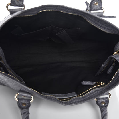 Balenciaga Calfskin Crocodile Embossed Giant 12 Gold Hardware City Gris Beton 6 of 8