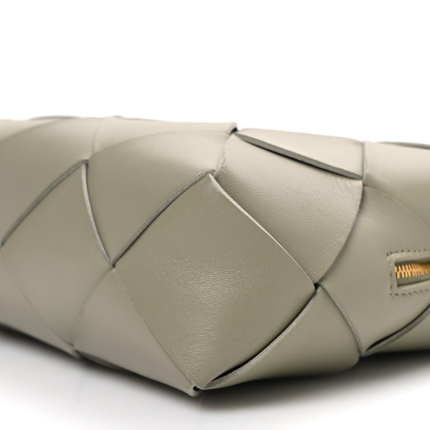 Bottega Veneta Lambskin Maxi Intreccio Small Cassette Camera Bag Travertine 9 of 9