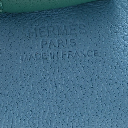 Hermes Milo Lambskin Grigri Rodeo Horse Bag Charm PM Bleu Celeste Lime Malachite 3 of 5