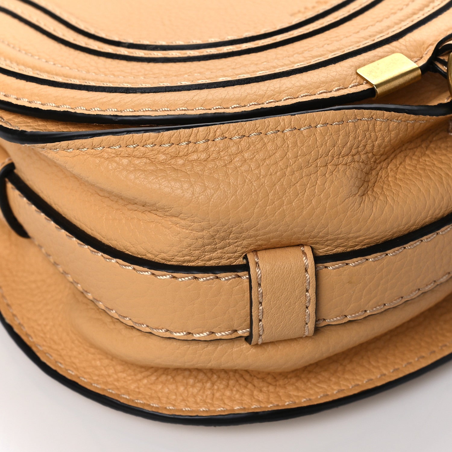 Chloe Calfskin Mini Marcie Round Crossbody Bag Bleached Brown 10 of 11