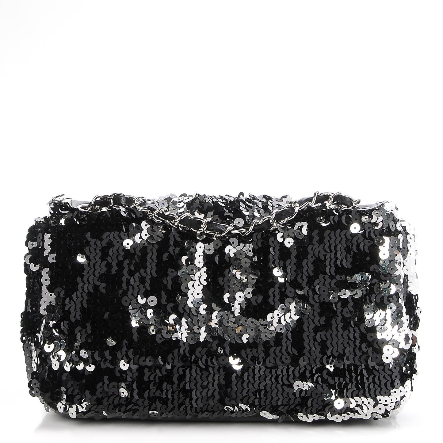 Sequin Summer Night Flap Black Silver