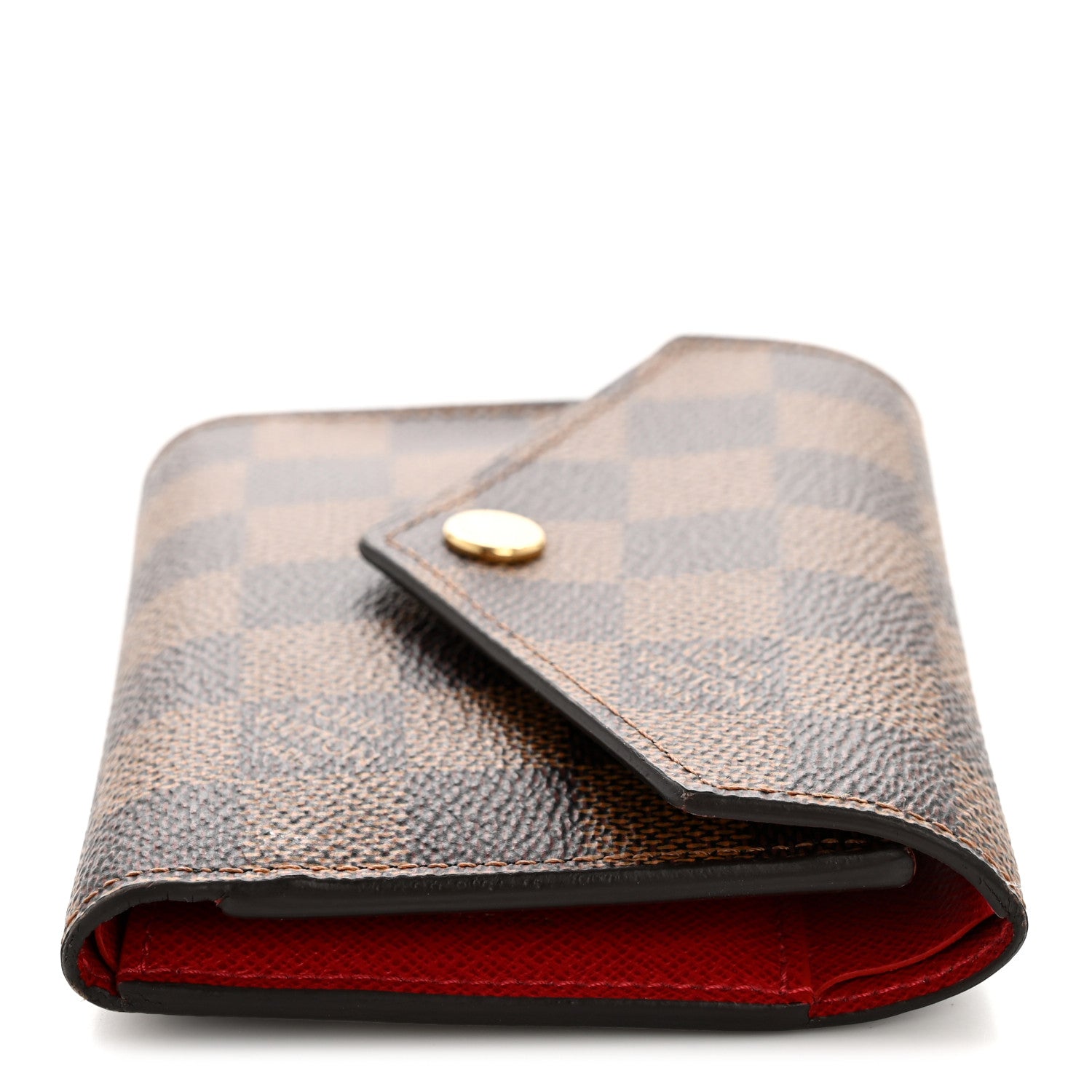 Louis Vuitton Damier Ebene Victorine Wallet Red 10 of 11