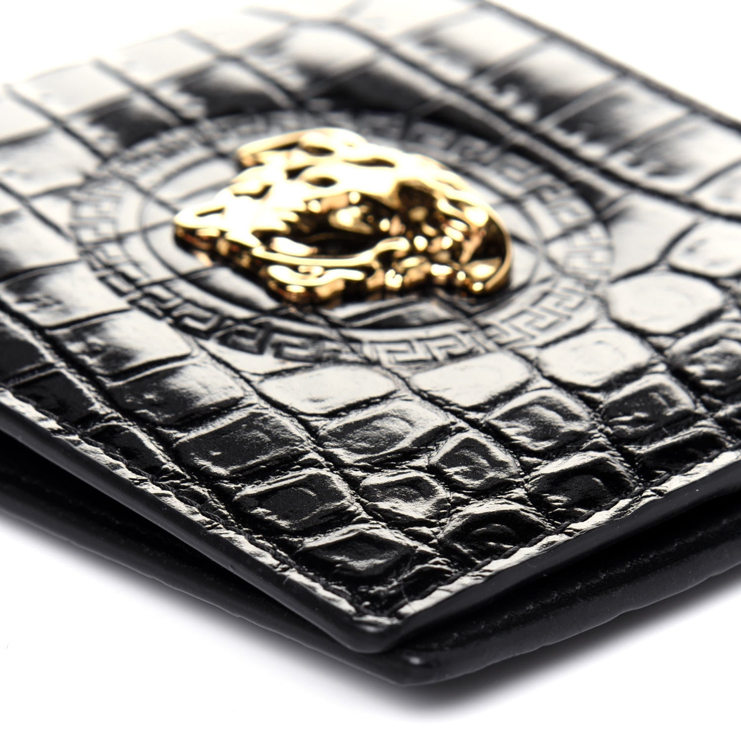 Versace Nappa Logo Bi-Fold Wallet Black 10 of 12