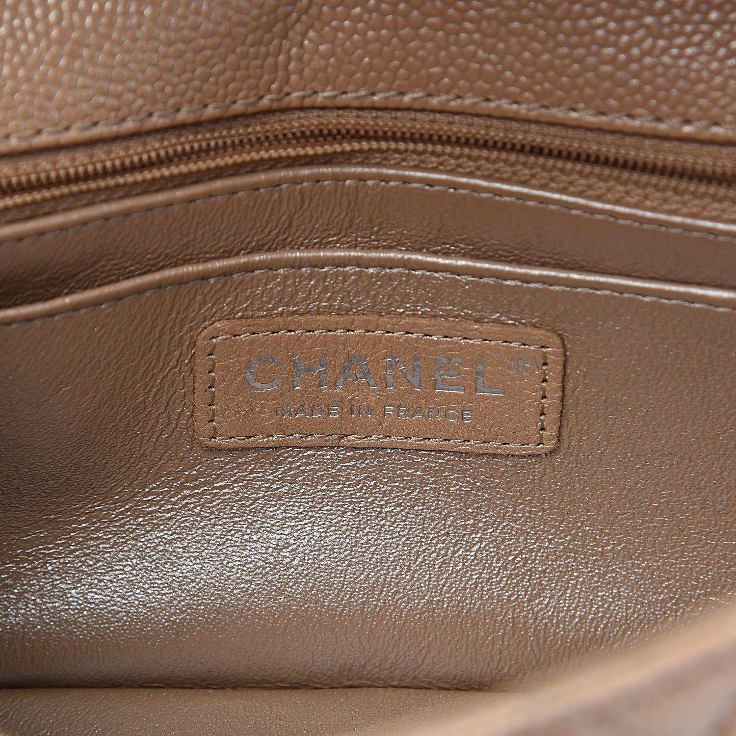 Chanel Pearly Caviar Quilted Mini Rectangular Flap Beige 6 of 12