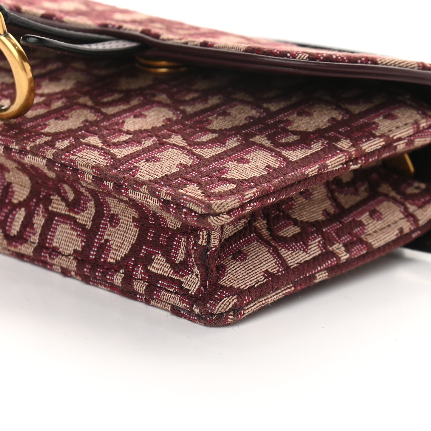 Oblique Saddle Belt Bag Bordeaux